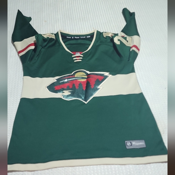 FANATICS EUC WOMEN'S SIZE MEDIUM MINNESOTA WILD NHL "FIALA" TEAM JERSEY - Picture 1 of 8